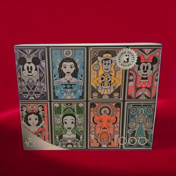 Disney 100 Mickey Through The Years Silver Select Ed. Collage 1000 Piece Puzzle - Picture 1 of 8